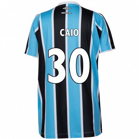 Kandiny Kinder Rodrigo Caio #30 Blau Schwarz Weiß Heimtrikot Trikot 2024/25 T-Shirt Österreich