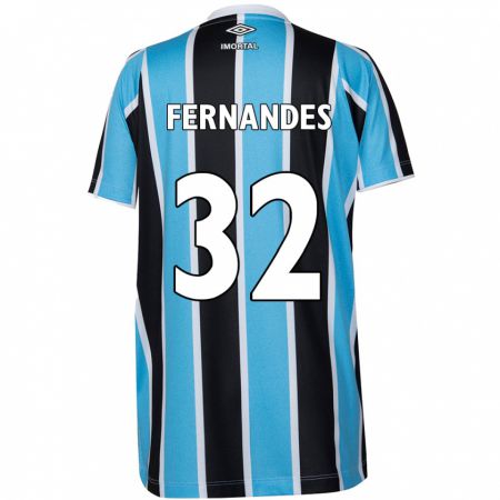 Kandiny Kinderen Nathan Fernandes #32 Blauw Zwart Wit Thuisshirt Thuistenue 2024/25 T-Shirt België