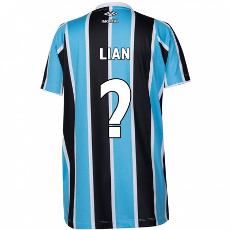 Kandiny Bambino Maglia Lian #0 Blu Nero Bianco Kit Gara Home 2024/25 Maglietta