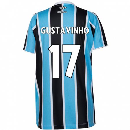 Kandiny Kinderen Gustavinho #17 Blauw Zwart Wit Thuisshirt Thuistenue 2024/25 T-Shirt