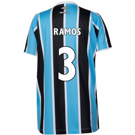 Kandiny Bambino Maglia João Ramos #3 Blu Nero Bianco Kit Gara Home 2024/25 Maglietta