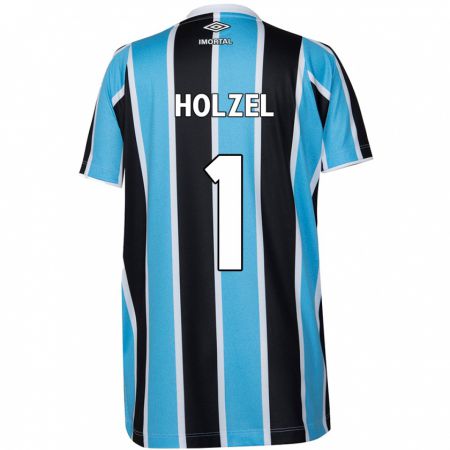 Kandiny Bambino Maglia Vivi Holzel #1 Blu Nero Bianco Kit Gara Home 2024/25 Maglietta