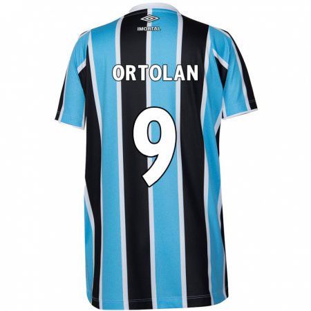 Kandiny Bambino Maglia Dani Ortolan #9 Blu Nero Bianco Kit Gara Home 2024/25 Maglietta