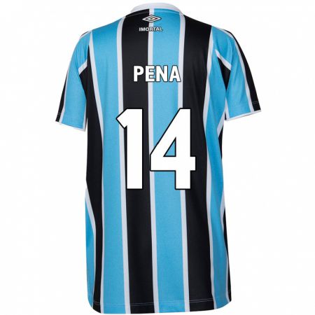 Kandiny Bambino Maglia Jessica Peña #14 Blu Nero Bianco Kit Gara Home 2024/25 Maglietta