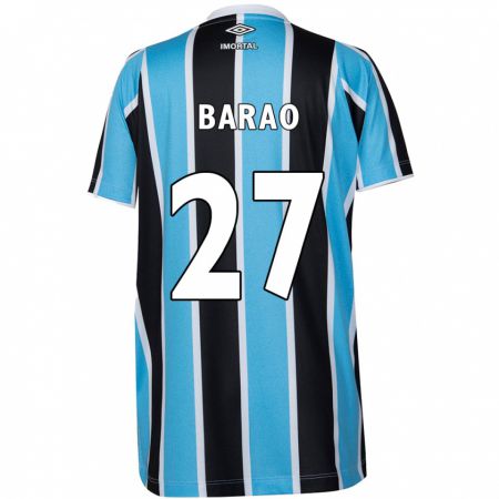 Kandiny Kinderen Dani Barão #27 Blauw Zwart Wit Thuisshirt Thuistenue 2024/25 T-Shirt