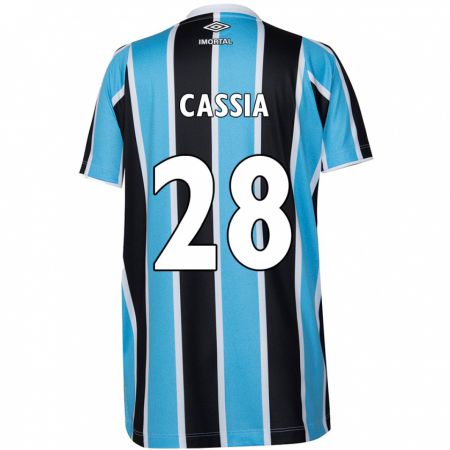 Kandiny Bambino Maglia Cássia #28 Blu Nero Bianco Kit Gara Home 2024/25 Maglietta