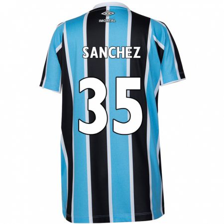 Kandiny Kinderen Lari Sanchez #35 Blauw Zwart Wit Thuisshirt Thuistenue 2024/25 T-Shirt België