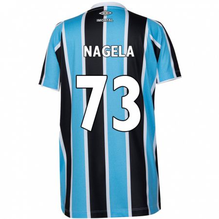 Kandiny Bambino Maglia Nágela #73 Blu Nero Bianco Kit Gara Home 2024/25 Maglietta