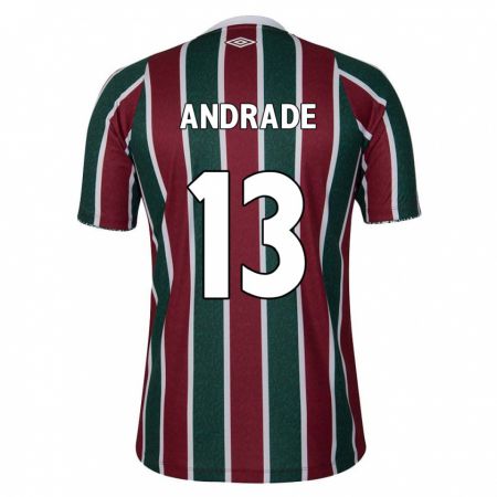 Kandiny Bambino Maglia Felipe Andrade #13 Verde Marrone Bianco Kit Gara Home 2024/25 Maglietta