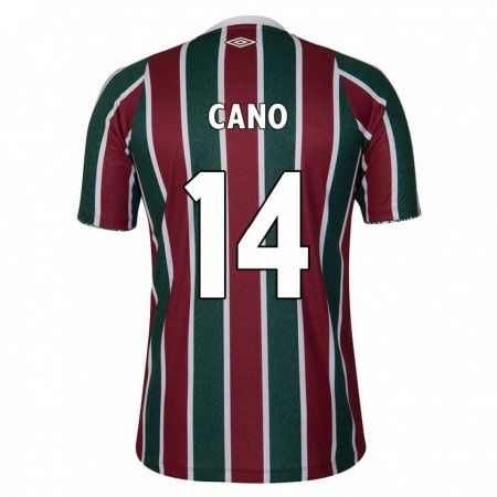 Kandiny Bambino Maglia Germán Cano #14 Verde Marrone Bianco Kit Gara Home 2024/25 Maglietta