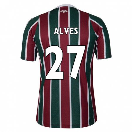 Kandiny Kinderen Felipe Alves #27 Groen Kastanjebruin Wit Thuisshirt Thuistenue 2024/25 T-Shirt België