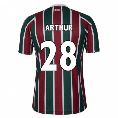 KandinyキッズArthur#28グリーン マルーン ホワイトホームシャツ2024/25ジャージーユニフォーム