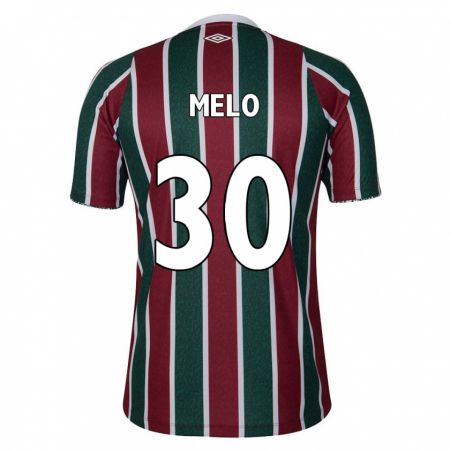 Kandiny Kinderen Felipe Melo #30 Groen Kastanjebruin Wit Thuisshirt Thuistenue 2024/25 T-Shirt