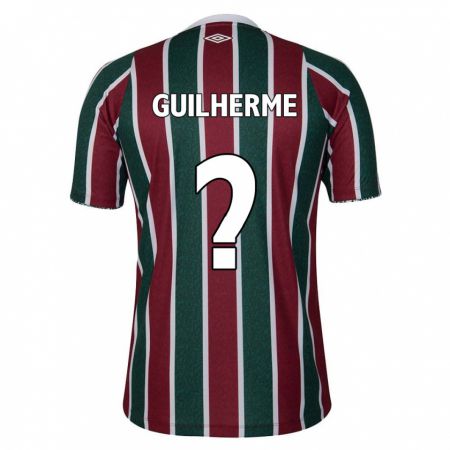 Kandiny Bambino Maglia Luiz Guilherme #0 Verde Marrone Bianco Kit Gara Home 2024/25 Maglietta