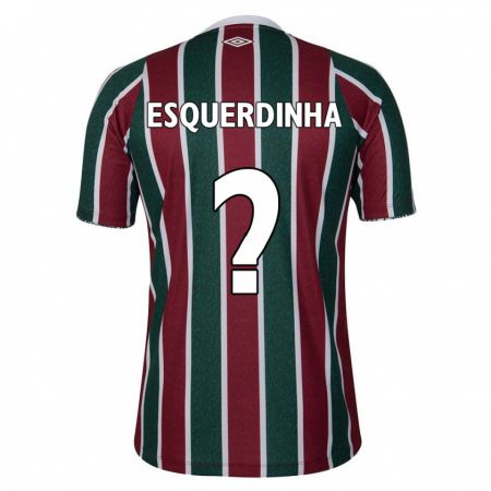 Kandiny Bambino Maglia Esquerdinha #0 Verde Marrone Bianco Kit Gara Home 2024/25 Maglietta