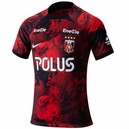 Kandiny Bambino Maglia Hiroki Abe #7 Rosso Nero Kit Gara Home 2024/25 Maglietta