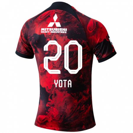 Kandiny Bambino Maglia Yota Sato #20 Rosso Nero Kit Gara Home 2024/25 Maglietta