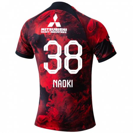 Kandiny Kinderen Naoki Maeda #38 Rood Zwart Thuisshirt Thuistenue 2024/25 T-Shirt België