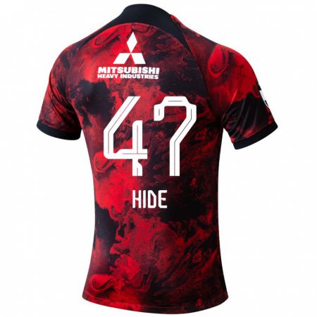 Kandiny Kinderen Hidetoshi Takeda #47 Rood Zwart Thuisshirt Thuistenue 2024/25 T-Shirt België