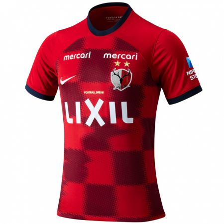 Kandiny Bambino Maglia Tomoya Fujii #15 Rosso Blu Bianco Kit Gara Home 2024/25 Maglietta