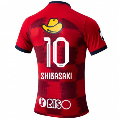 Kandiny Bambino Maglia Gaku Shibasaki #10 Rosso Blu Bianco Kit Gara Home 2024/25 Maglietta