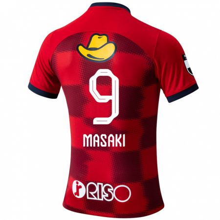 Kandiny Bambino Maglia Hiroto Masaki #9 Rosso Blu Bianco Kit Gara Home 2024/25 Maglietta