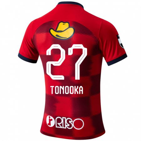 Kandiny Bambino Maglia Ryota Tonooka #27 Rosso Blu Bianco Kit Gara Home 2024/25 Maglietta