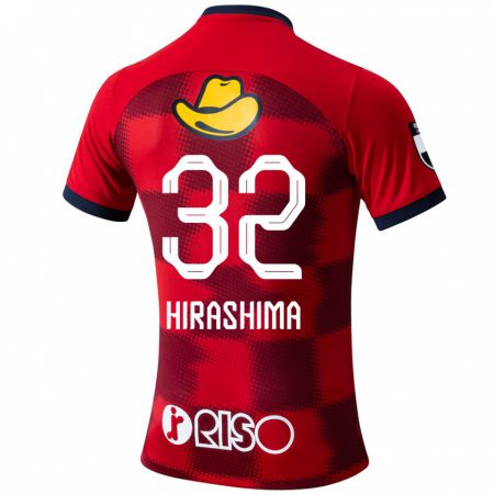 Kandiny Bambino Maglia Daigo Hirashima #32 Rosso Blu Bianco Kit Gara Home 2024/25 Maglietta