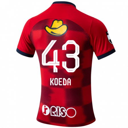 Kandiny Bambino Maglia Gemma Koeda #43 Rosso Blu Bianco Kit Gara Home 2024/25 Maglietta