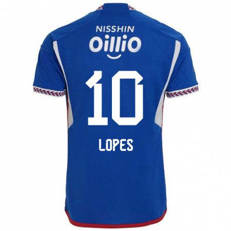 Kandiny Bambino Maglia Anderson Lopes #10 Blu Bianco Rosso Kit Gara Home 2024/25 Maglietta