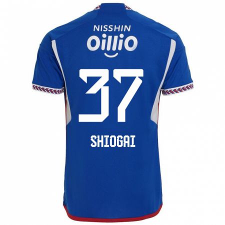 Kandiny Bambino Maglia Kento Shiogai #37 Blu Bianco Rosso Kit Gara Home 2024/25 Maglietta