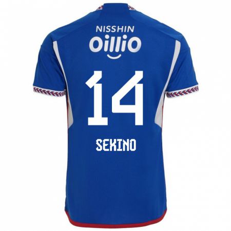 Kandiny Bambino Maglia Aiki Sekino #14 Blu Bianco Rosso Kit Gara Home 2024/25 Maglietta