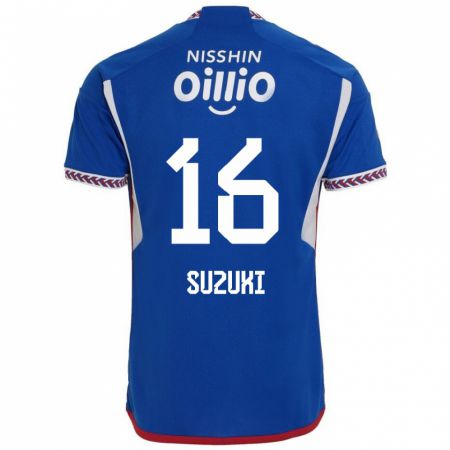 Kandiny Bambino Maglia Kai Suzuki #16 Blu Bianco Rosso Kit Gara Home 2024/25 Maglietta