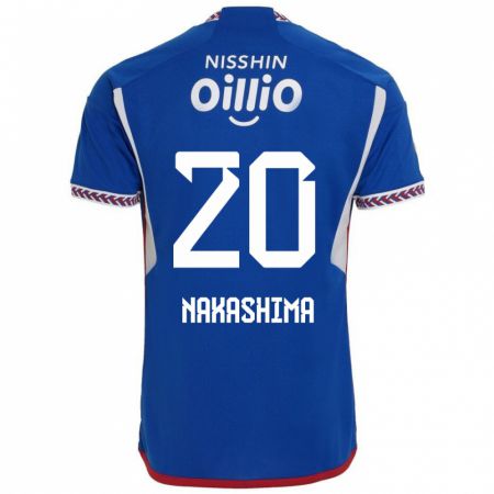 Kandiny Bambino Maglia Rikuto Nakashima #20 Blu Bianco Rosso Kit Gara Home 2024/25 Maglietta