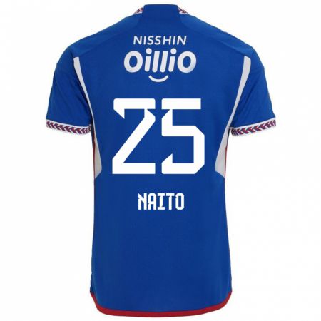 Kandiny Bambino Maglia Kiyomu Naito #25 Blu Bianco Rosso Kit Gara Home 2024/25 Maglietta