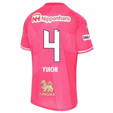 Kandiny Niño Camiseta Yuichi Hirano #4 Rosa Blanco 1ª Equipación 2024/25 La Camisa México