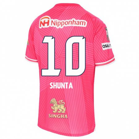 Kandiny Kinderen Shunta Tanaka #10 Roze Wit Thuisshirt Thuistenue 2024/25 T-Shirt