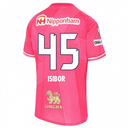 Kandiny Bambino Maglia Ken Isibor #45 Rosa Bianco Kit Gara Home 2024/25 Maglietta