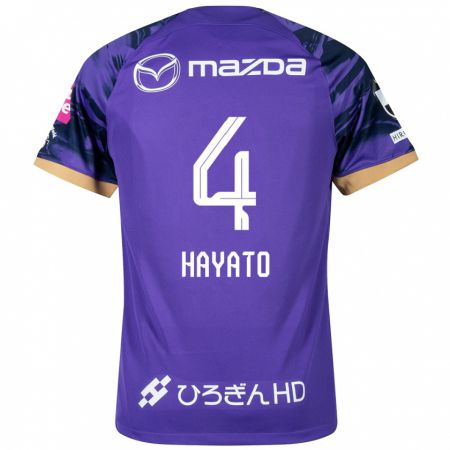 Kandiny Bambino Maglia Hayato Araki #4 Viola Bianco Kit Gara Home 2024/25 Maglietta