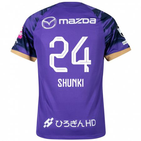 Kandiny Bambino Maglia Shunki Higashi #24 Viola Bianco Kit Gara Home 2024/25 Maglietta