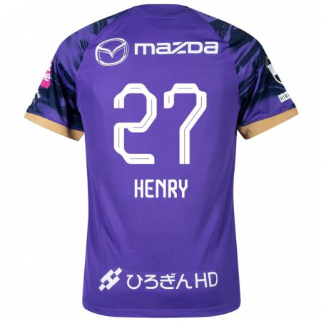 Kandiny Kinderen Osamu Henry Iyoha #27 Paars Wit Thuisshirt Thuistenue 2024/25 T-Shirt