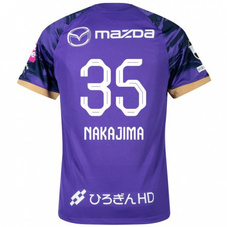 Kandiny Dzieci Yotaro Nakajima #35 Purple White Domowa Koszulka 2024/25 Koszulki Klubowe