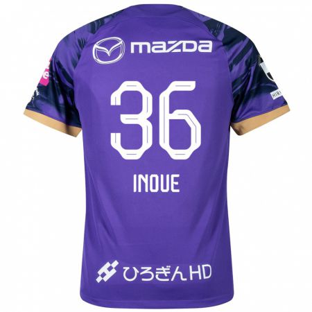 Kandiny Bambino Maglia Aren Inoue #36 Viola Bianco Kit Gara Home 2024/25 Maglietta