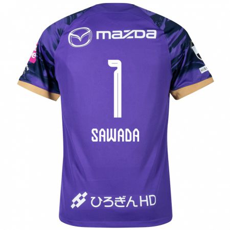 Kandiny Bambino Maglia Shunsuke Sawada #1 Viola Bianco Kit Gara Home 2024/25 Maglietta