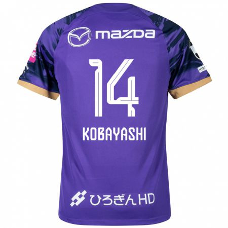 Kandiny Kinderen Shimon Kobayashi #14 Paars Wit Thuisshirt Thuistenue 2024/25 T-Shirt België