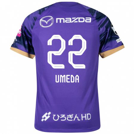 Kandiny Bambino Maglia Taiga Umeda #22 Viola Bianco Kit Gara Home 2024/25 Maglietta