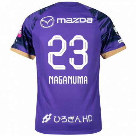 Kandiny Bambino Maglia Seimei Naganuma #23 Viola Bianco Kit Gara Home 2024/25 Maglietta