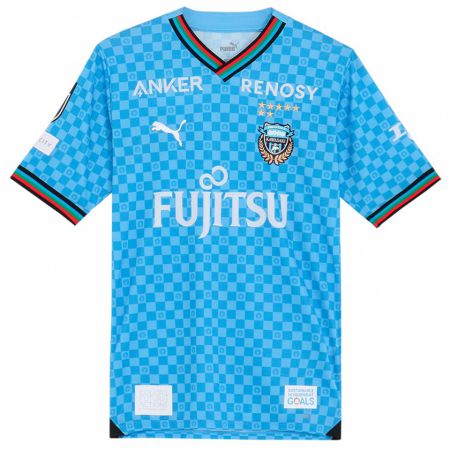 Kandiny Kinderen Yasuto Wakizaka #14 Azuur Blauw Thuisshirt Thuistenue 2024/25 T-Shirt België