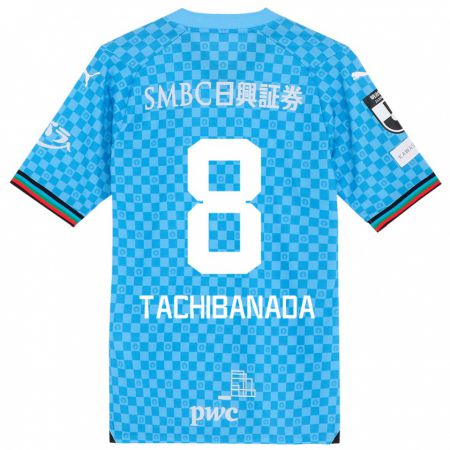 Kandiny Kinderen Kento Tachibanada #8 Azuur Blauw Thuisshirt Thuistenue 2024/25 T-Shirt