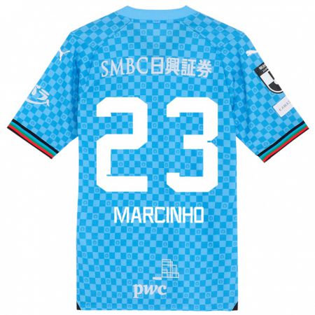 Kandiny Bambino Maglia Marcinho #23 Azzurro Blu Kit Gara Home 2024/25 Maglietta